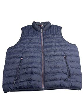 Tommy Hilfiger Mens Navy Blue Quilted Puffer Vest XXL Lightweight Warm Like Down